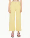 Mother Maven Wide Hem Ankle Pants In Chalk It Up Sunshine In Yellow