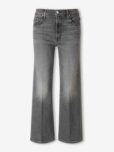 Mother Maven Wide Leg Jeans In Gray