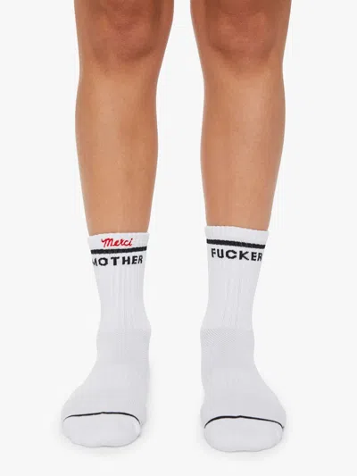 Mother Merci X The Baby Steps Mf Socks In White