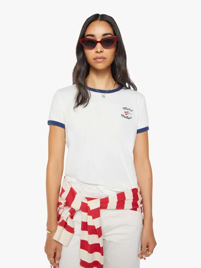 Mother Merci X The Lil' Goodie Ringer Game Changer T-shirt In White