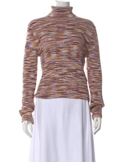 Pre-owned Mother Merino Wool Striped Sweater W/ Tags In Multi