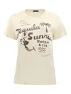 Mother Mermaid-graphic Cotton T-shirt In Neutral