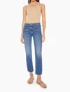 MOTHER MID RISE ANKLE FRAY JEANS IN LOCAL CHARM