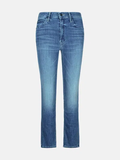 Mother 'mid Rise' Blue Cotton Blend Jeans