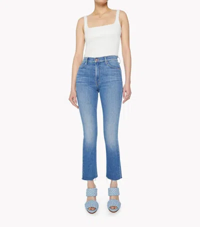 Mother Mid Rise Dazzler Ankle Fray Denim Jeans In New Sheriff In Town In Multi