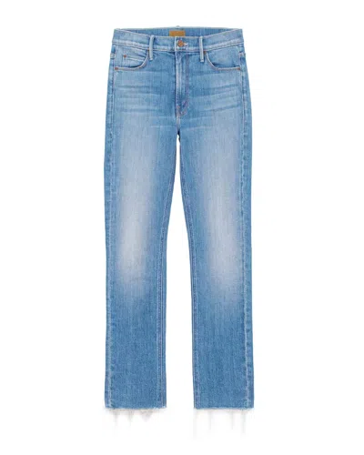 Mother Mid Rise Dazzler Ankle Fray Denim Jeans In New Sheriff In Town In Multi