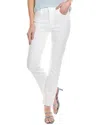Mother Mid-rise Dazzler Ankle Fray Fairest Of Them All Straight Jean In White