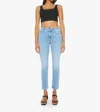 Mother Mid Rise Dazzler Ankle Fray Jeans In Blessing In Disguise In Multi