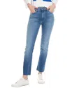 Mother Mid-rise Dazzler Ankle Fray New Sheriff In Town Straight Jean In Blue
