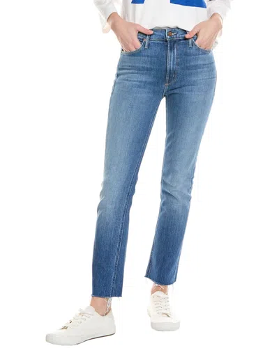 Mother Mid-rise Dazzler Ankle Fray New Sheriff In Town Straight Jean In Blue