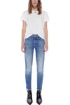 Mother The Mid-rise Dazzler Ankle Fray Jeans In Multi