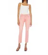 Mother The Mid Rise Dazzler Ankle Sunset Coral Pants
