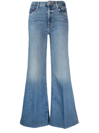 Mother Flared-leg Cut Jeans In Blue