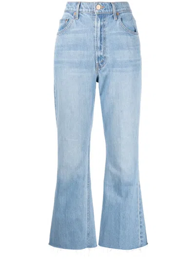 Mother Mid-rise Flared Jeans In Blue