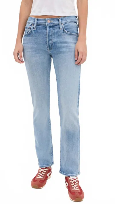 Mother The Hiker Hover High-rise Slim-leg Jeans In Blue