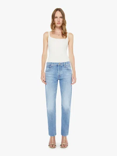 Mother Mid Rise Hiker Hover Slim Straight Leg Jeans In Baubles And Trinkets In Blue