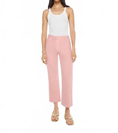 Mother Mid Rise Maven Ankle Jeans In Candlelight Peach In Pink