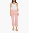Mother Mid Rise Maven Ankle Pant In Candlelight Peach In Pink