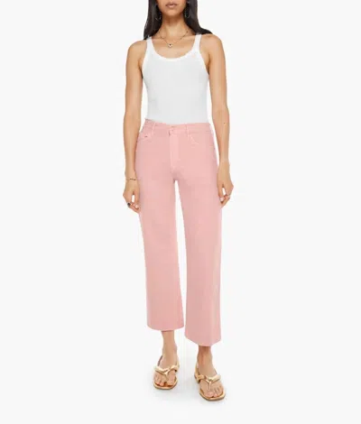 Mother Mid Rise Maven Ankle Pant In Candlelight Peach In Pink