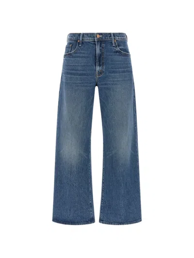 Mother Mid Rise Maven Flood Wide-leg Jeans In Blue