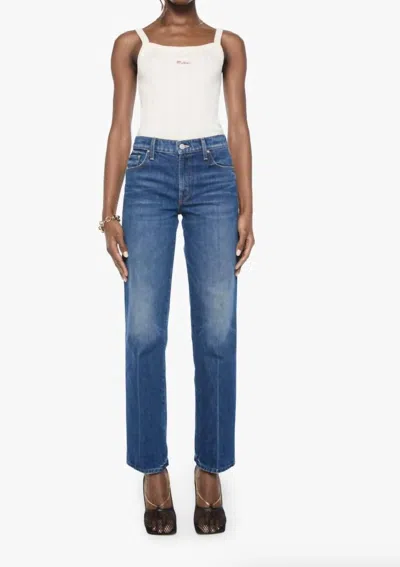 Mother Mid Rise Rambler Skimp Jeans In Call Me Wild In Blue