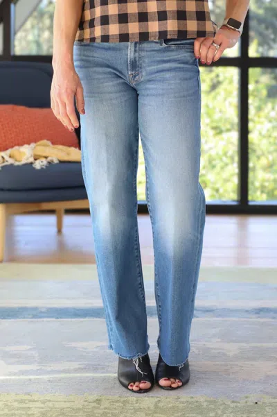 Mother Mid Rise Rambler Zip Ankle Jeans In Enjoy The Ride In Multi