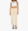 Mother Mid Rise Rambler Zip Ankle Pant In Coral Reef In Neutral