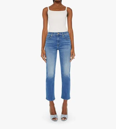 Mother Mid Rise Rider Ankle Jeans In Lhasa Love In Blue