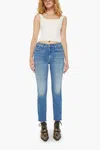 Mother The Rascal Ankle Fray Jean In Opposites Attract In Blue
