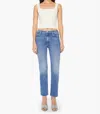 Mother Mid Rise Rider Hover Jean In Swing And A Miss In Blue