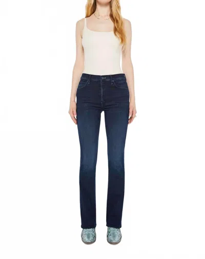 Mother Mid Rise Smokin Skimp Flared Leg Jeans In Karaoke In Kyoto In Blue