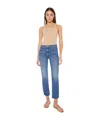 Mother The Insider Sneak High-waisted Bootcut Jeans In Loafers And Lassos In Blue