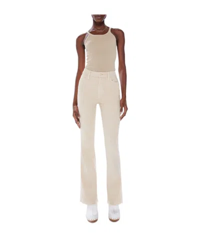 Mother Middle Waist Jeans In Nude