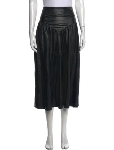 Pre-owned Mother Midi Length Skirt In Black