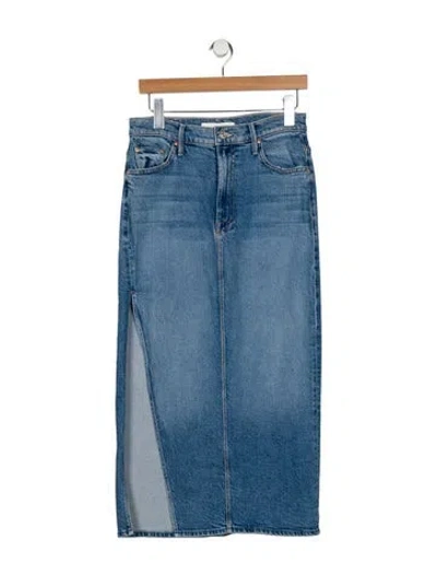 Pre-owned Mother Midi Length Skirt In Blue