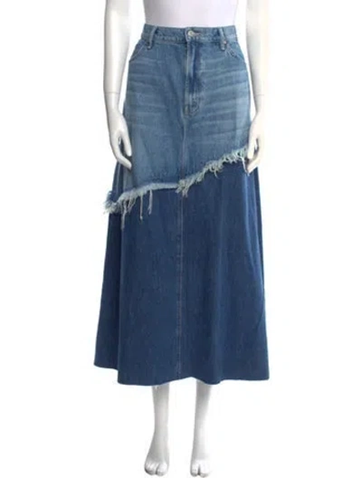 Pre-owned Mother Midi Length Skirt In Blue