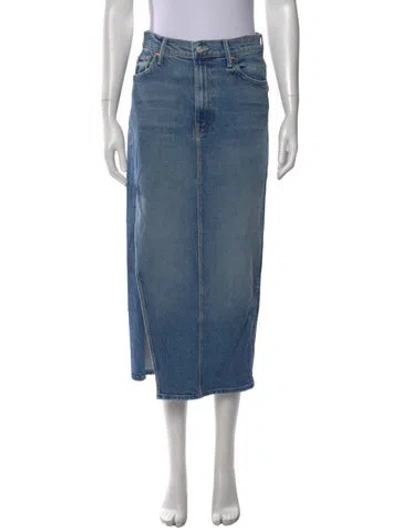 Pre-owned Mother Midi Length Skirt In Blue