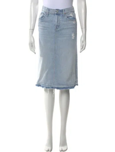 Pre-owned Mother Midi Length Skirt In Blue