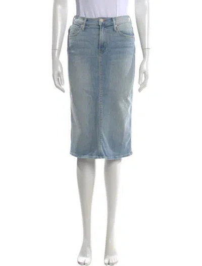 Pre-owned Mother Midi Length Skirt In Blue