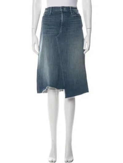 Pre-owned Mother Midi Length Skirt In Blue