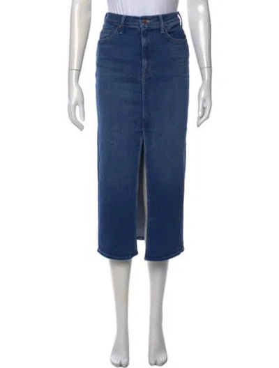 Pre-owned Mother Midi Length Skirt In Blue