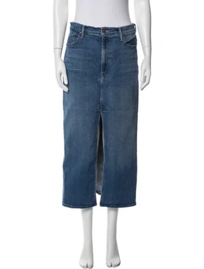 Pre-owned Mother Midi Length Skirt In Blue