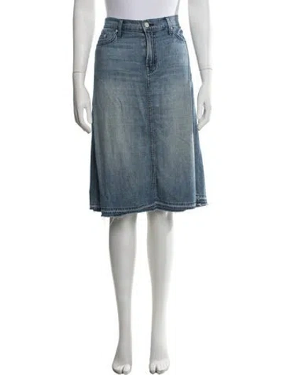 Pre-owned Mother Midi Length Skirt In Blue