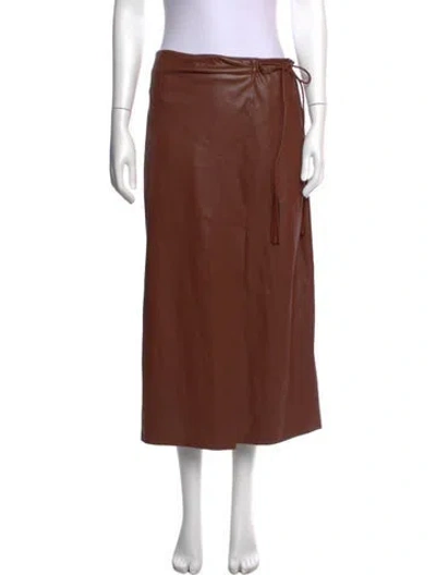Pre-owned Mother Midi Length Skirt In Brown
