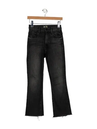 Pre-owned Mother Mid-rise Flared Jeans In Black