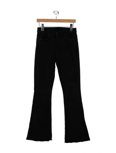 Pre-owned Mother Mid-rise Flared Jeans In Black