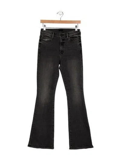 Pre-owned Mother Mid-rise Flared Jeans In Black