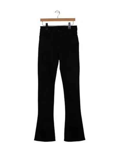 Pre-owned Mother Mid-rise Flared Jeans In Black
