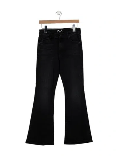 Pre-owned Mother Mid-rise Flared Jeans In Black