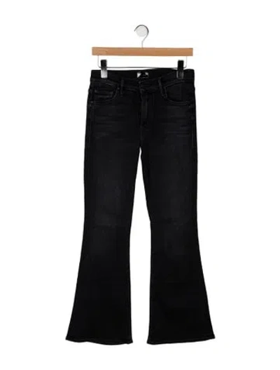 Pre-owned Mother Mid-rise Flared Jeans In Black